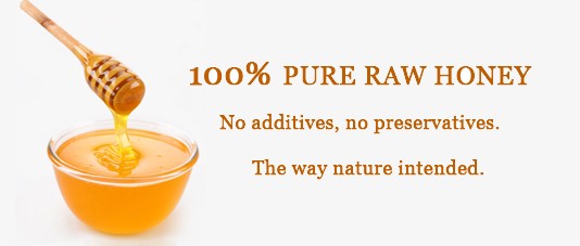 All natural raw honey, without additives or preservatives. 